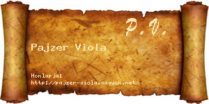 Pajzer Viola névjegykártya